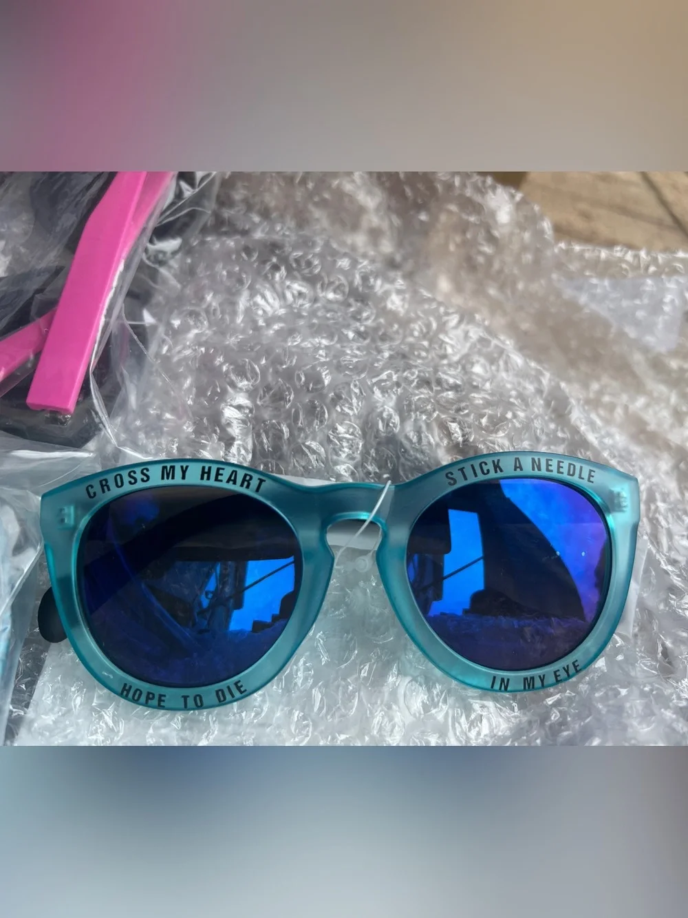 CROSS MY HEART HOPE TO DIE STICK A NEEDLE Mirrored Sunglasses Fraudster Bundle